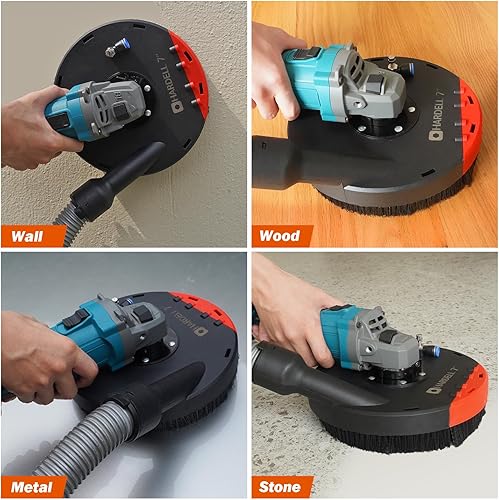 Miniatura 6 de HARDELL Cubierta de polvo para amoladora angular de 7 pulgadas (cubierta frontal de la mayoría de 1.535 in-1.772 in), cubierta antipolvo para