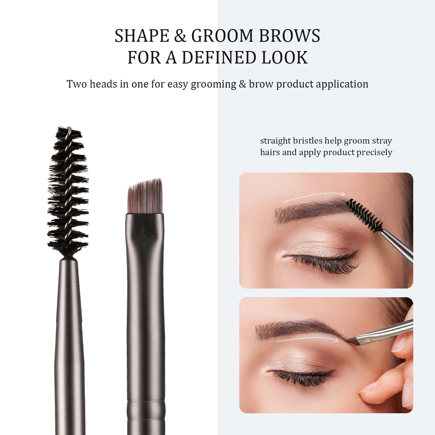 TEXAMO Eyeshadow Brushes Set, Eye Makeup Brushes for Blending Eyeshadow, Eyeliner, Crease, Eyebrow, 5Pcs Travel Eye Brush Kit, Wooden