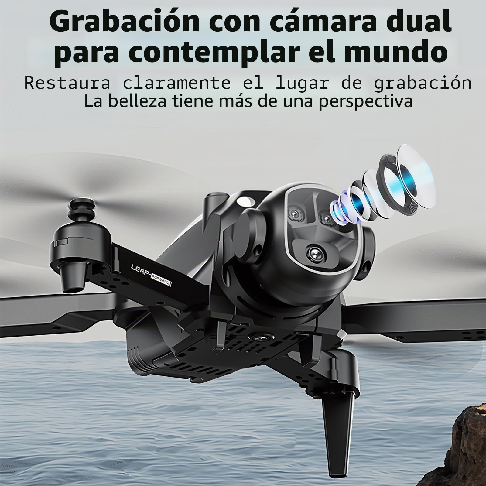 OBEST Drone con Cámara y Gafas VR, Mini FPV Dron Plegable con Doble Camara | Giro 360° Modo Sin Cabeza, 2 Baterías, Gesto Fotos/Vídeos, Aterrizaje con un solo clic, RC Helicóptero para Adulto