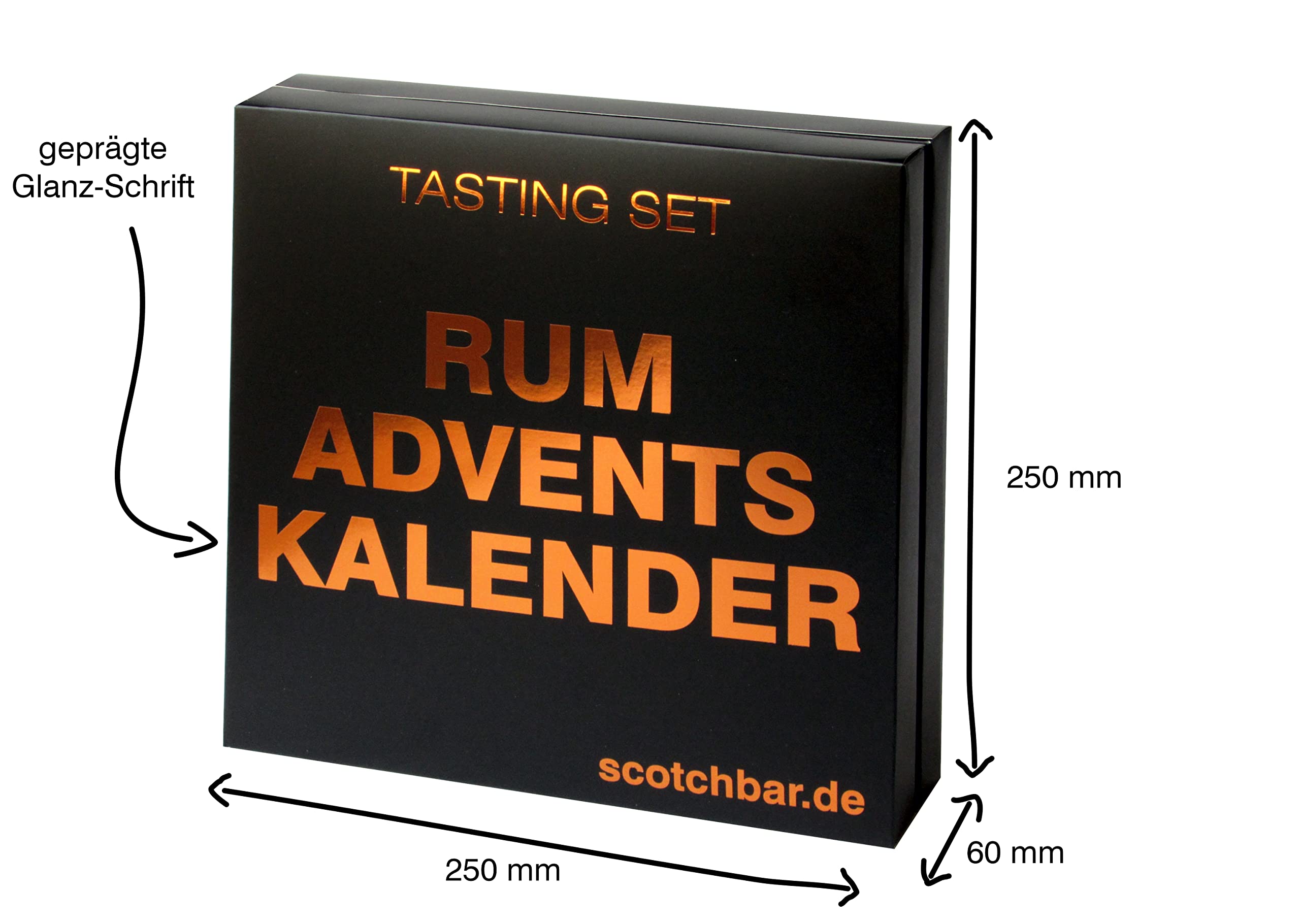 Rum Adventskalender in edler Geschenkbox exklusiv von scotchbar – 24 hochwertige Rum aus Kuba, Jamaika, Trinidad & Tobago, Nicaragua, Venezuela, ...