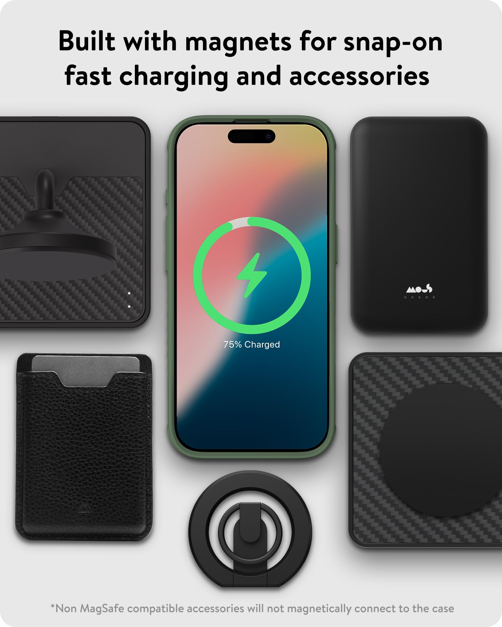 Mysz do iPhone 16 Pro Max Case MagSafe kompatybilny, przycisk sterowania aparatem - Limitless 6.0 - zielony - odporny na wstrząsy futerał na telefon