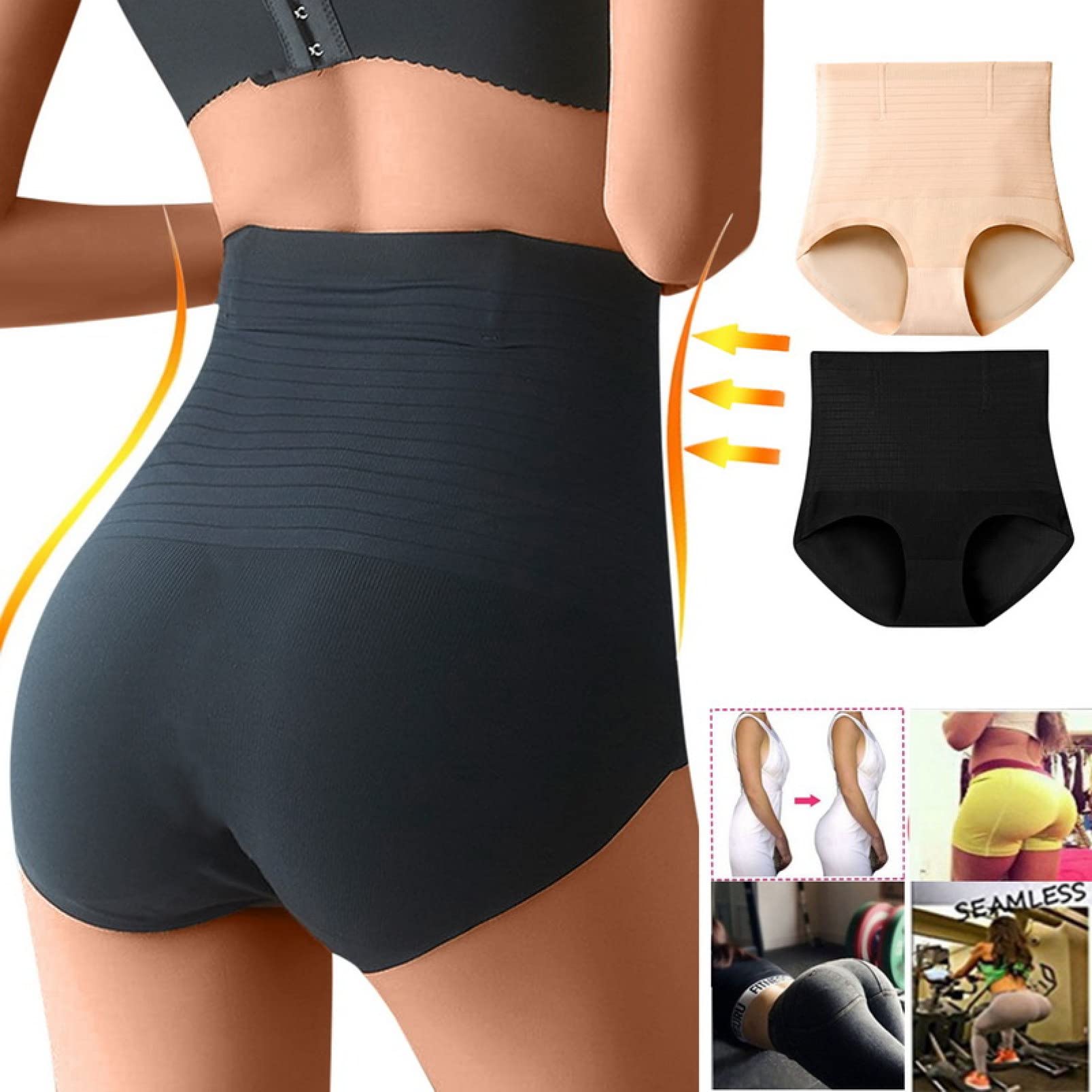 XANAYXWJ Hohe Taille Trainer Frauen Steuer Höschen Bauch Abnehmen Unterwäsche Gesäß Heber Körper Shapers Shapewear Modellierung Gurt