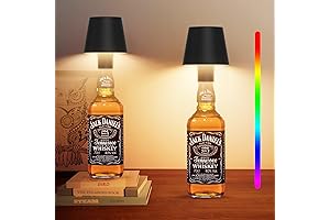 2 Pack LED Dimmable Bottle Lamp 3000k+RGB, Bottle Service Lights for VIP