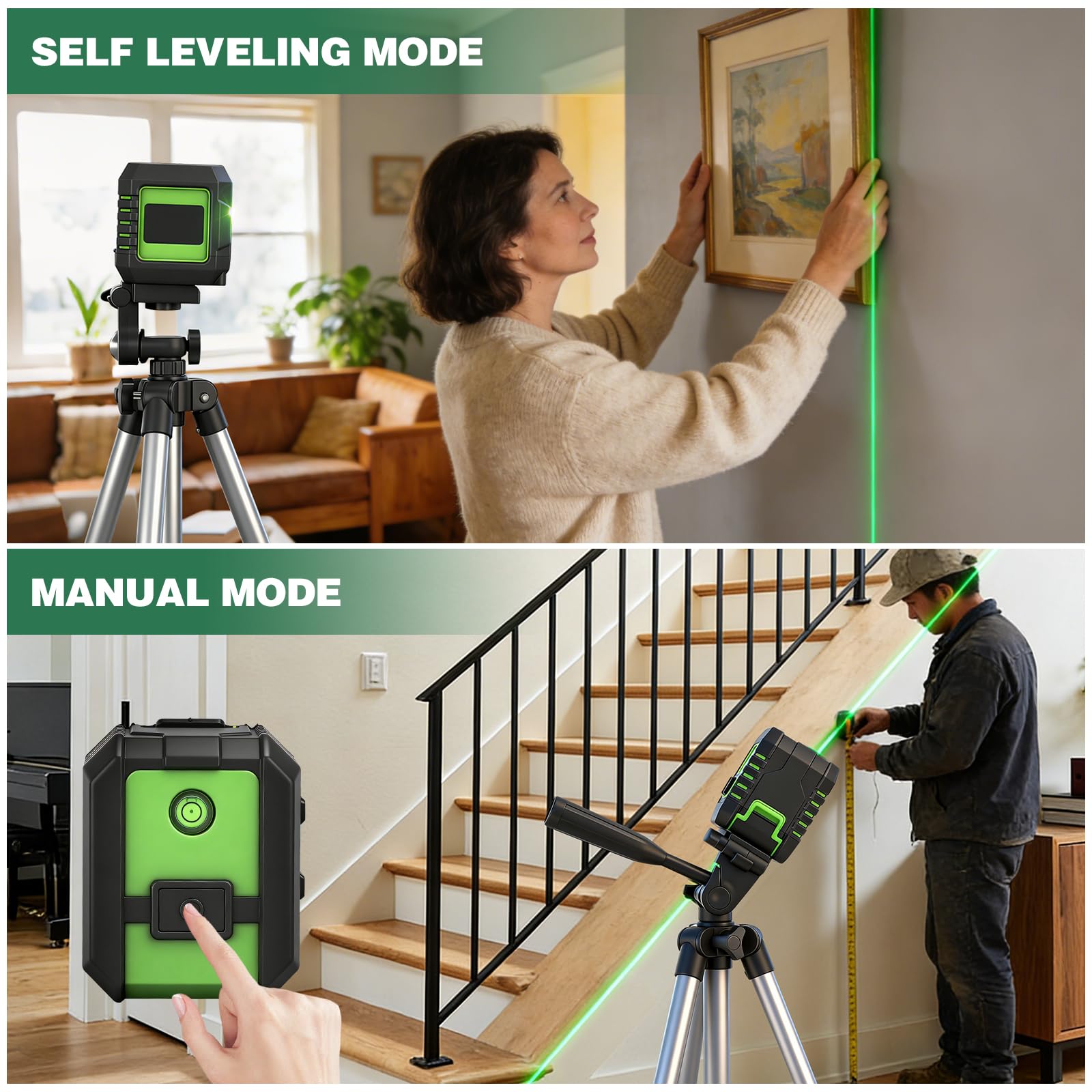 Vniissok Laser Level - 360° Self Leveling Line Laser -2