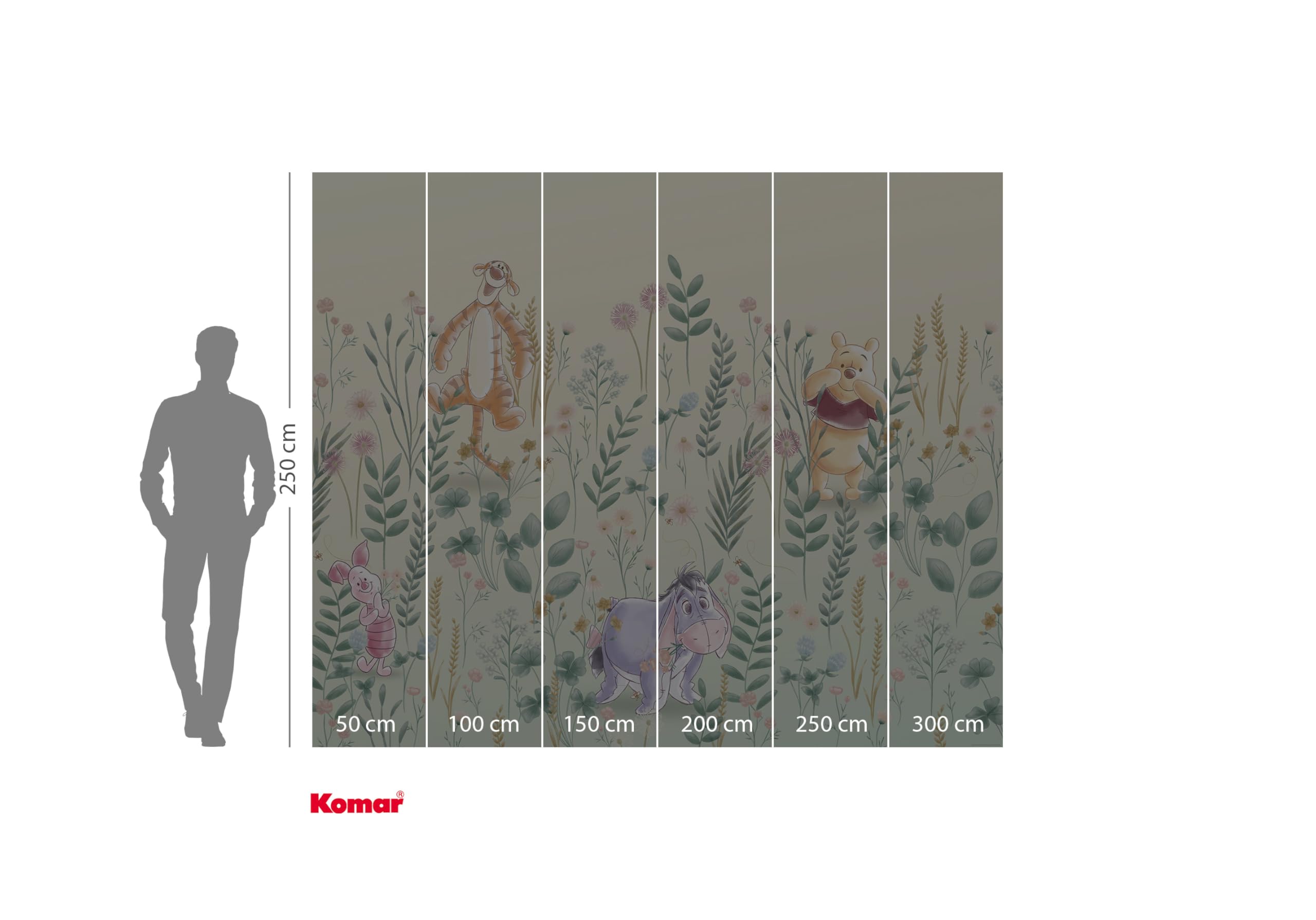 Komar Disney Non-Woven Photo Wallpaper Winnie The Pooh Hide and Seek - Size 300 x 250 cm - Children's Wallpaper - Image 3