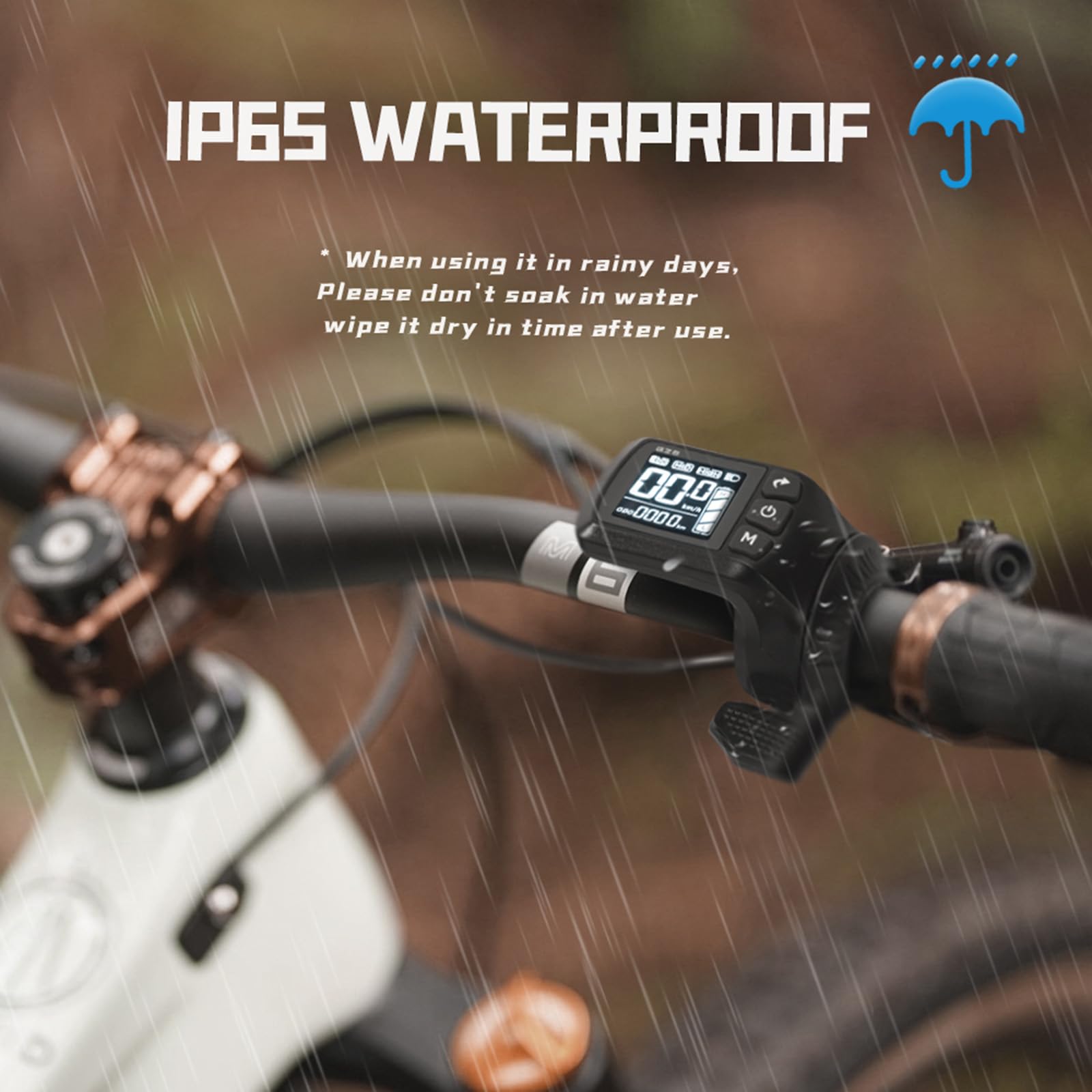 Kit de controlador de bicicleta eléctrica de 24 V, 36 V, 48 V, 25 A, 500 W, controlador de motor sin escobillas y pantalla LCD Ebike con acelerador de pulgar 2 en 1, controlador de motor de bicicleta 7