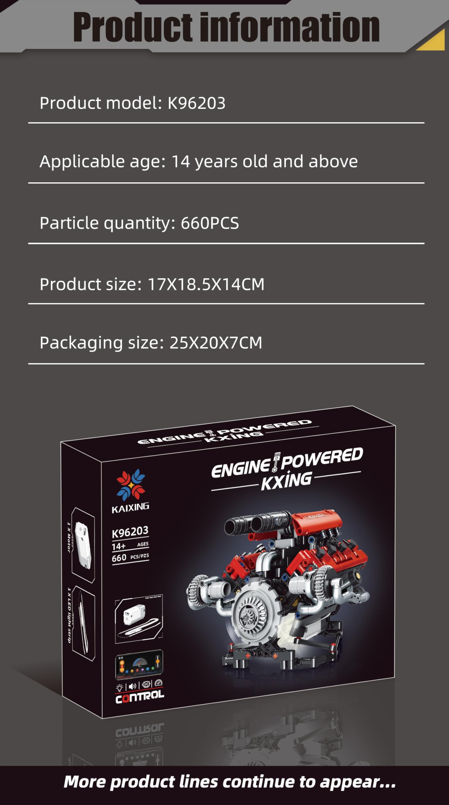 V8 Kit Motore Blocchi di Costruzione, Modello di motore V8 che funziona giocattolo, con Motore e Controllo APP, giocattolo regalo da collezione per ragazzi e ragazze Ventilatori supercar (C)