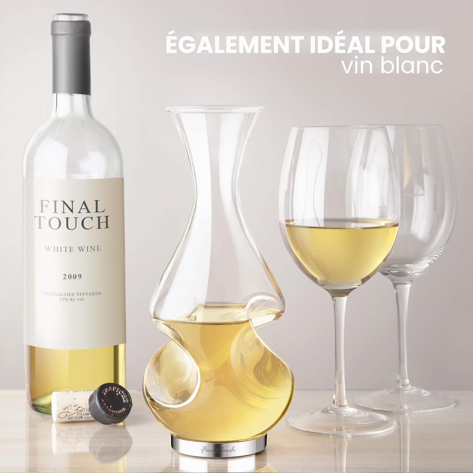 Final Touch Conundrum Aérateur de vin Decanter Potable Cadeau Clair,