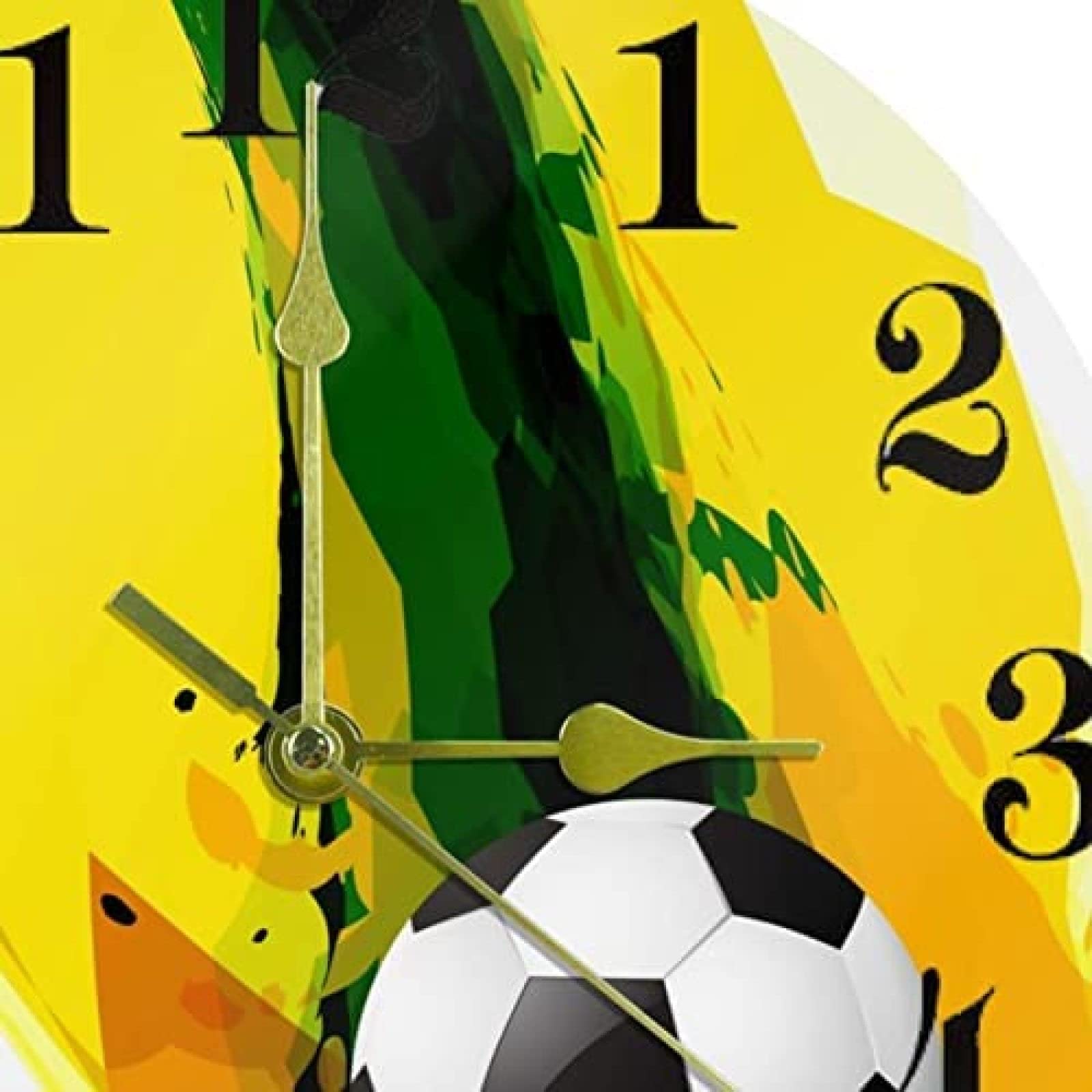 Wandklok Cool Voetbal Batterij Werkende Wandklokken PVC Stille Niet