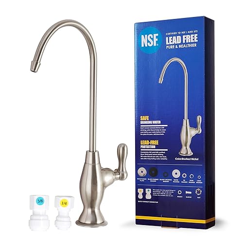 Miniatura 5 de Certificación NSF Grifo de Filtración de Agua para Ósmosis Inversa (Cromo Pulido) Grifo de Ósmosis Inversa Avanzado Libre de Plomo para Beber, Cromo