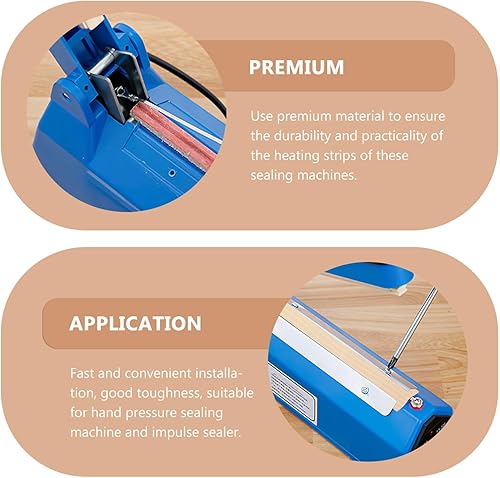 Miniatura 8 de BESTonZON Selladora de bolsas de plástico Selladora de bolsas de plástico Tiras de sellador térmico Sellador al vacío Elementos de calefacción