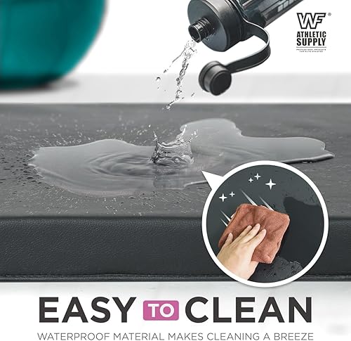 Miniatura 4 de WF Athletic Supply Alfombrilla plegable de tres pliegues con asas de transporte, alfombrilla de gimnasio plegable de 1.5 o 2 pulgadas, alfombrilla