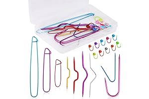 ZMAAGG 19 PCS Cable Stitch Holders, Stitch Holders, Cable Needles for Knitting