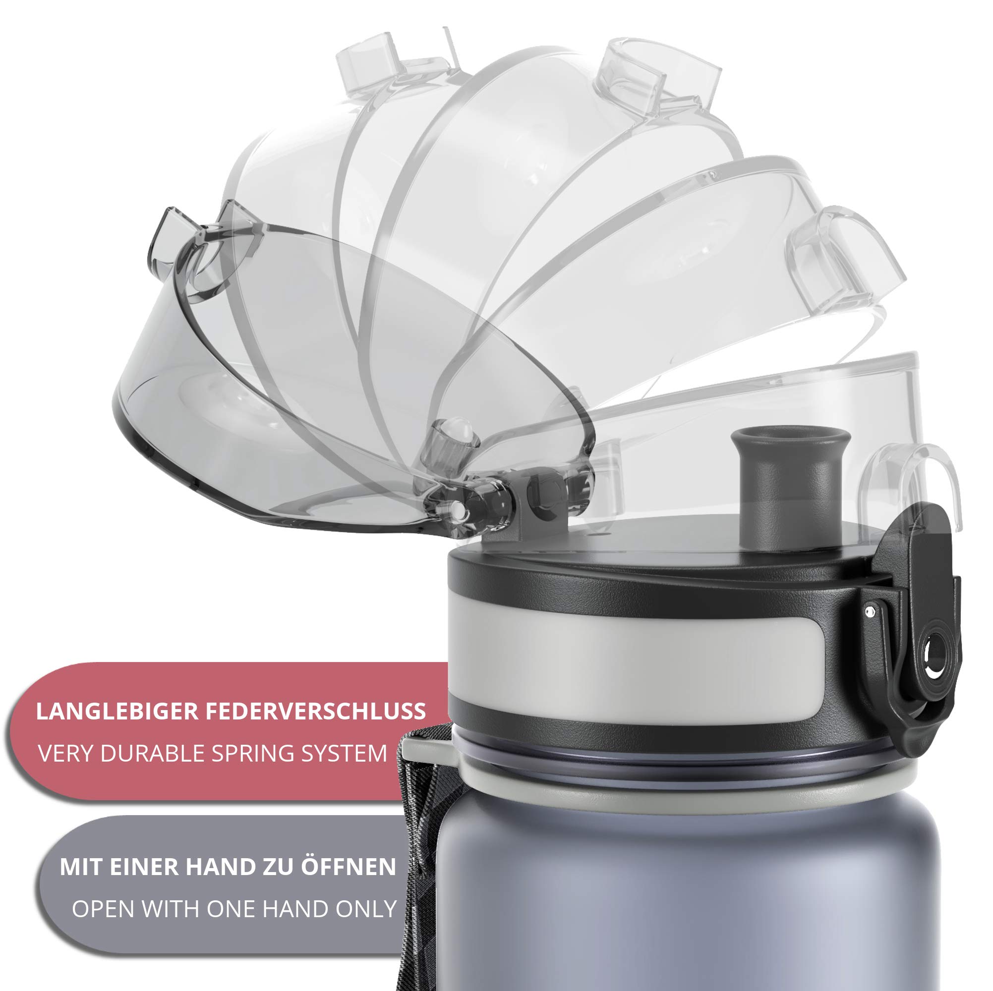 Gourde EVER FLASK Avec Infuseur à Fruits - 1L Et 500ml, Sans BPA, Anti-fuite