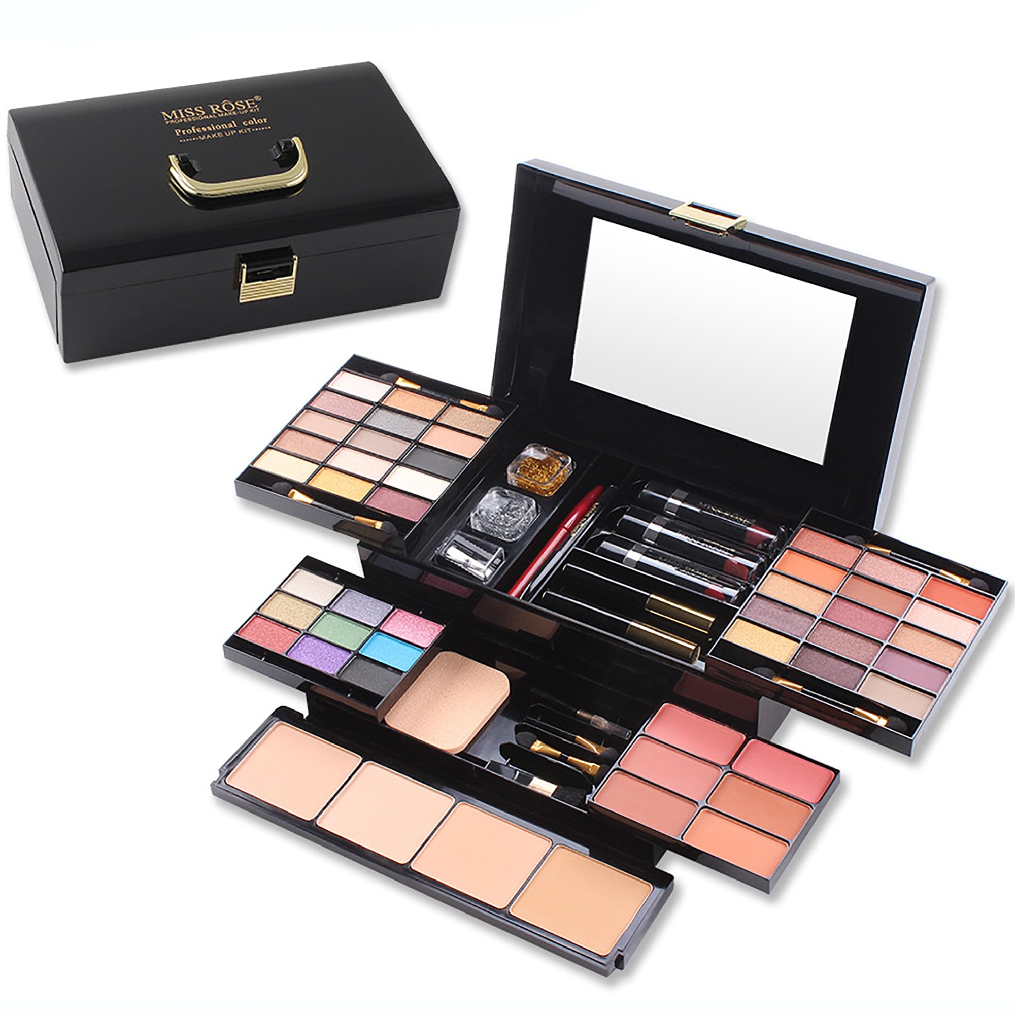 Trousse Trucchi Donna - Make Up Set - Set Trucchi Donna Include Palette Di Ombretti Rossetto Fard Concealer Cipria Eyeliner Mascara