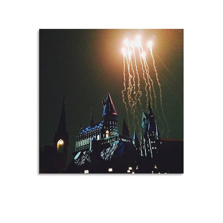 ハリーポッター イベント限定 3Dアート 絵画　ホグワーツ城　額縁　壁掛け　立体 Amazon | 3Dパズルハリーポッターホグワーツグレートホール