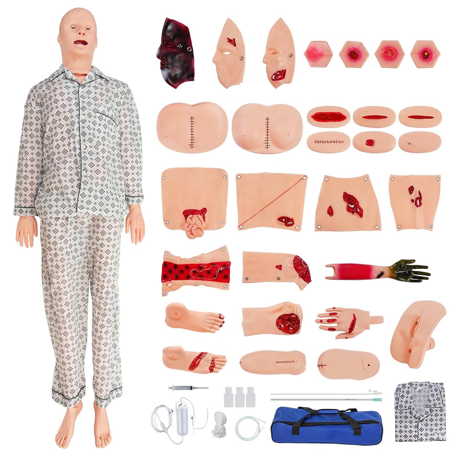 Mannequin grandeur nature pour soins aux patients, entraînement médical, compétences infirmières et simulation de traumatismes – Mannequin pour l'éducation