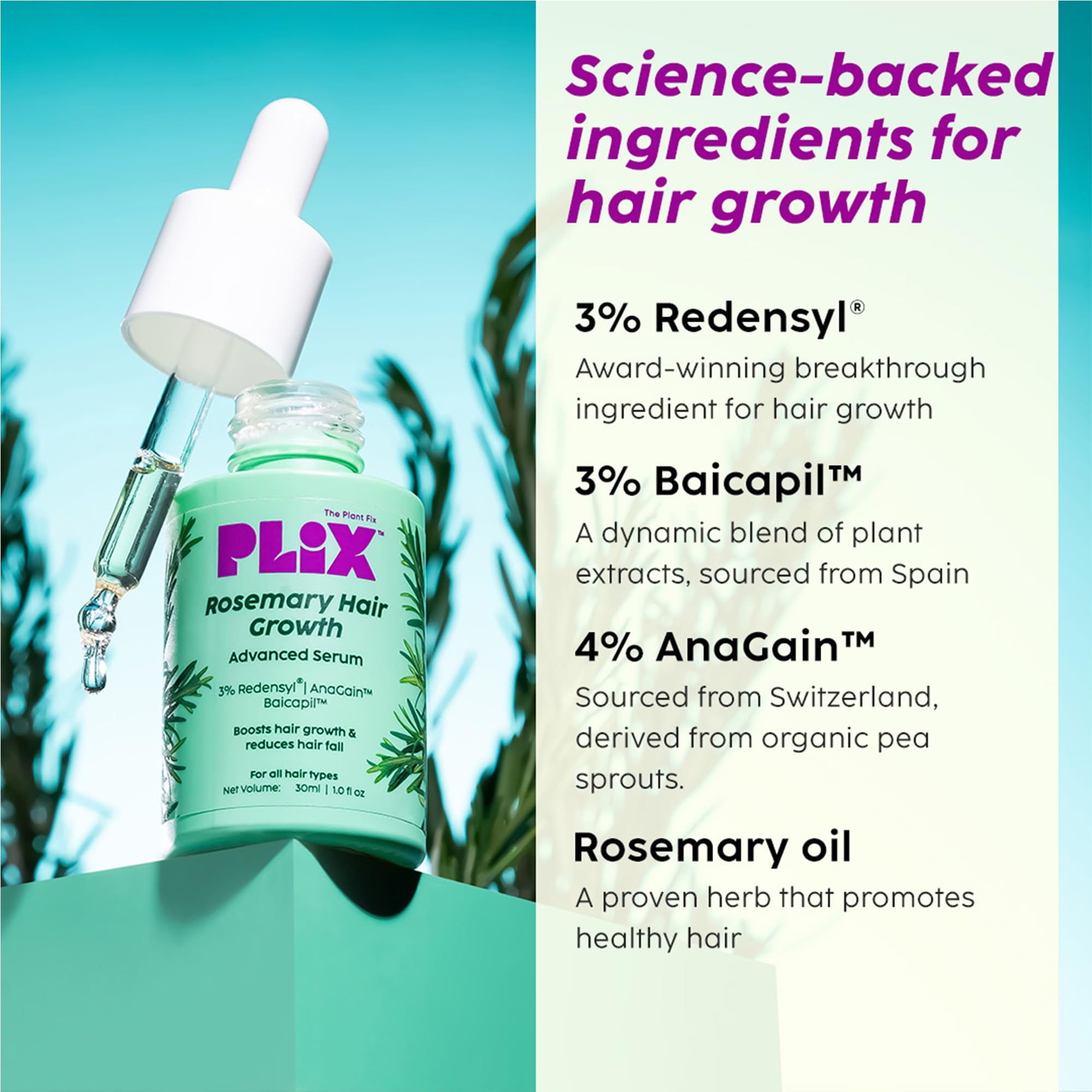 PLIX - THE PLANT FIX | Rosemary Advanced Anti Hairfall Kit with Serum, Shampoo, Conditioner, Hair Mask & Hair Oil | For Hair Thinning, New Hair Growth, Thicker Hair & More Volume | Clinically Tested - Image 7 thumbnail
