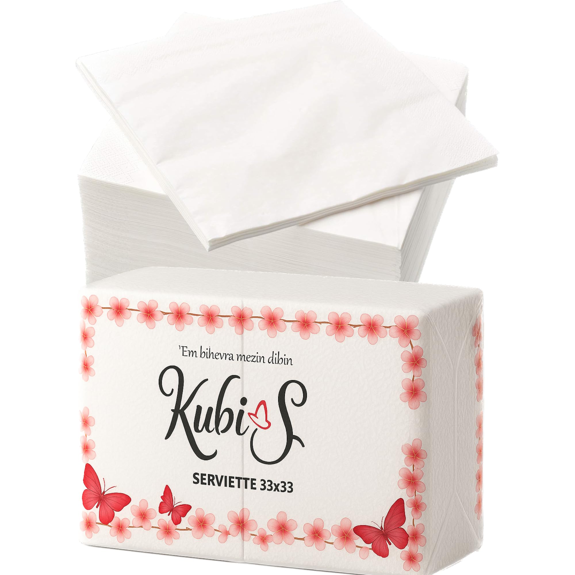 Serviettes En Papier (33×33 Cm, Blanc) Jetables - Essuie-Mains Double Épaisseur Doux Et Résistants, Idéales Pour Bars, Snacks, Glaceries Et Usage Quotidien (1 PLIS (Simple épaisseur)) (1800