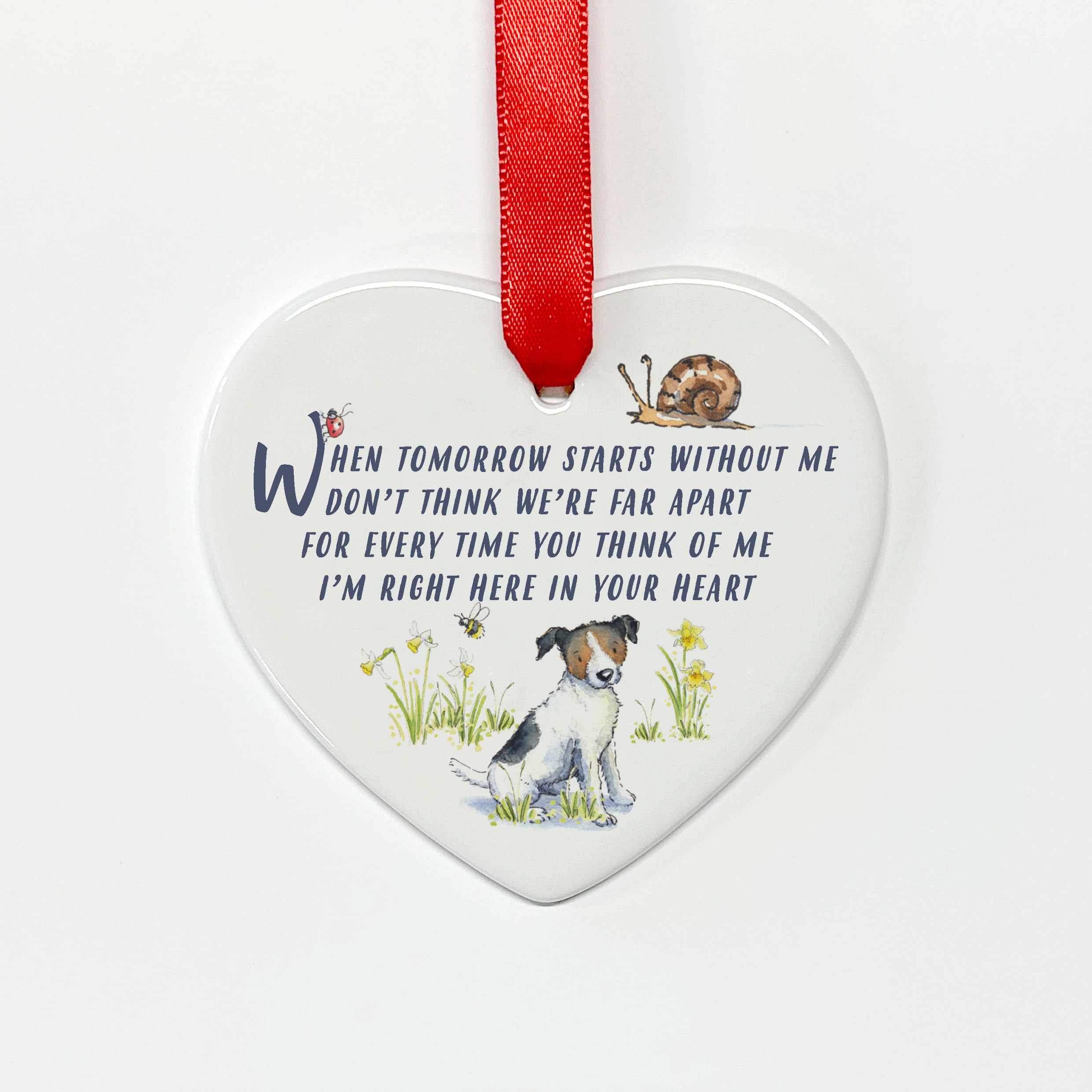 Image Industry Jack Russell Memorial Ceramic Heart Keepsake Gift