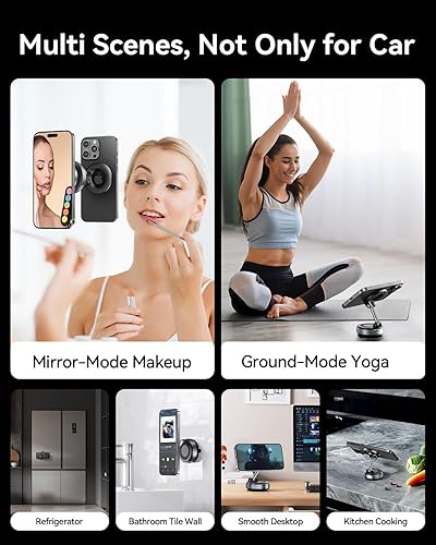 Miniatura 8 de Soporte magnético para teléfono al vacío  Soporte de coche MagSafe, ajustable en 360, plegable que ahorra espacio, soporte de teléfono para
