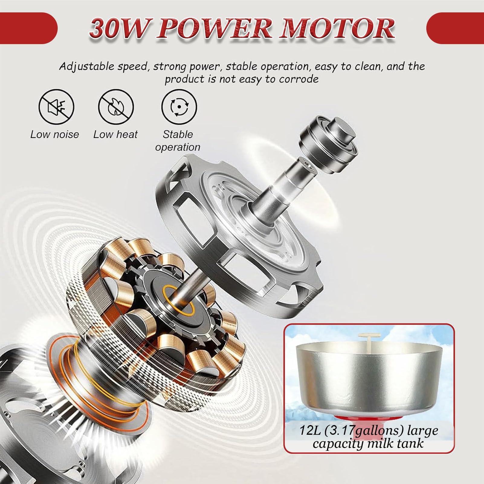 Separatore per latte e panna da 21 gal/h, per latte fresco di capra e mucca, ciotola in acciaio inox, separatore centrifugo per frappè ed estrazione panna