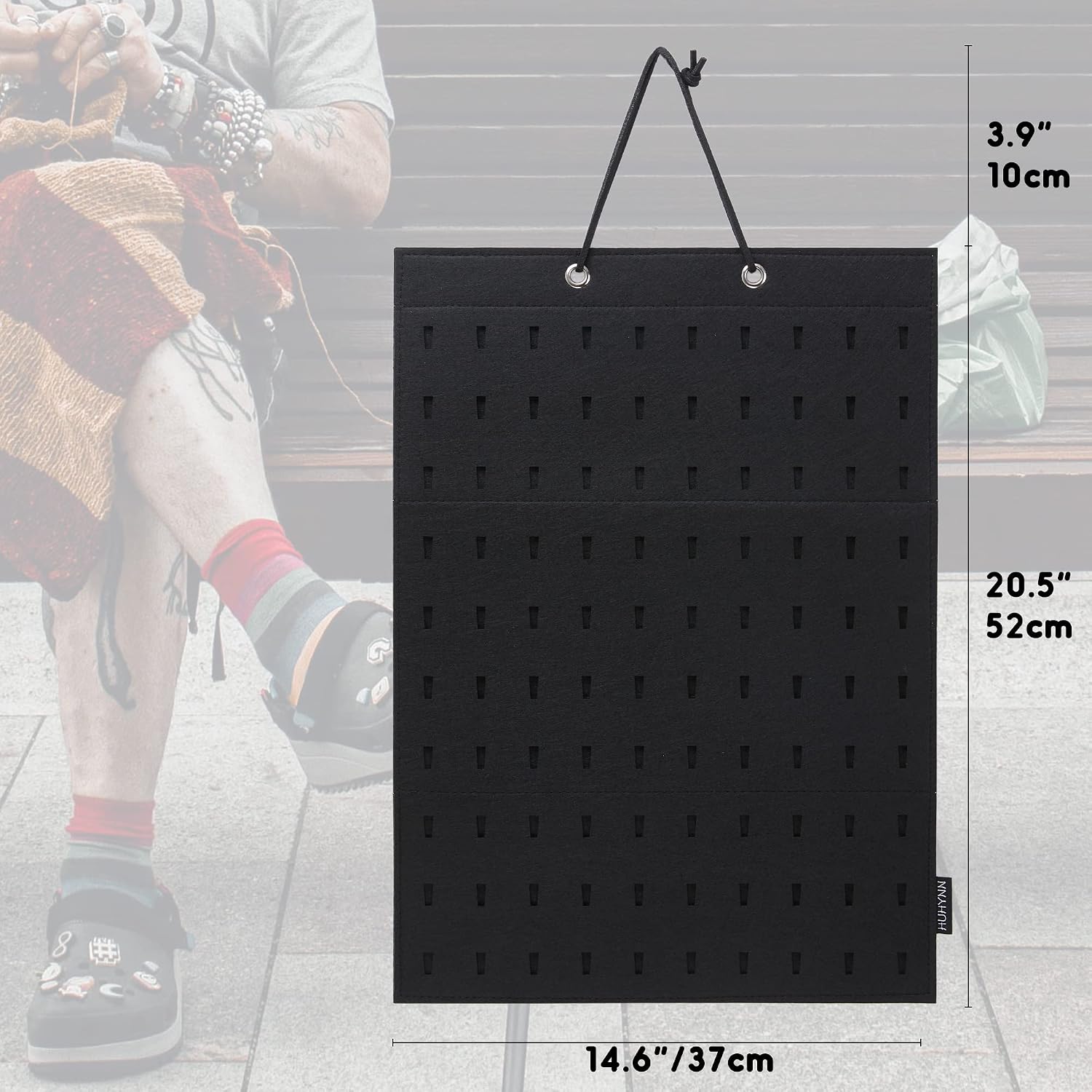Shoe Charms Organizer - Hanging Holder with 100 Holes for Crocs Charms, Wall Mounted Display, Holds up to 100pcs