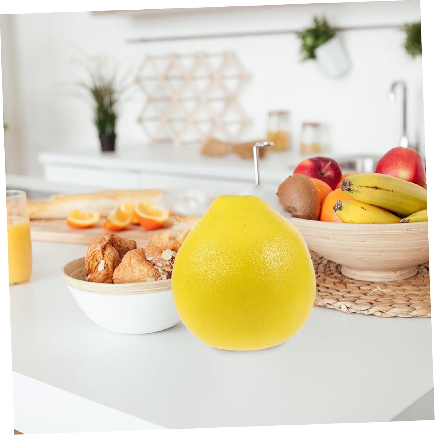 Veemoon 3pcs Artificial Pomelo Foam Model for Decoration Photography and Showcases Realistic Simulation Fruit Display Safe and Foam Decoration