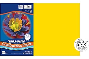 Tru-Ray® Heavyweight Construction Paper in Vibrant Yellow (18" x 12", 50 Sheets)
