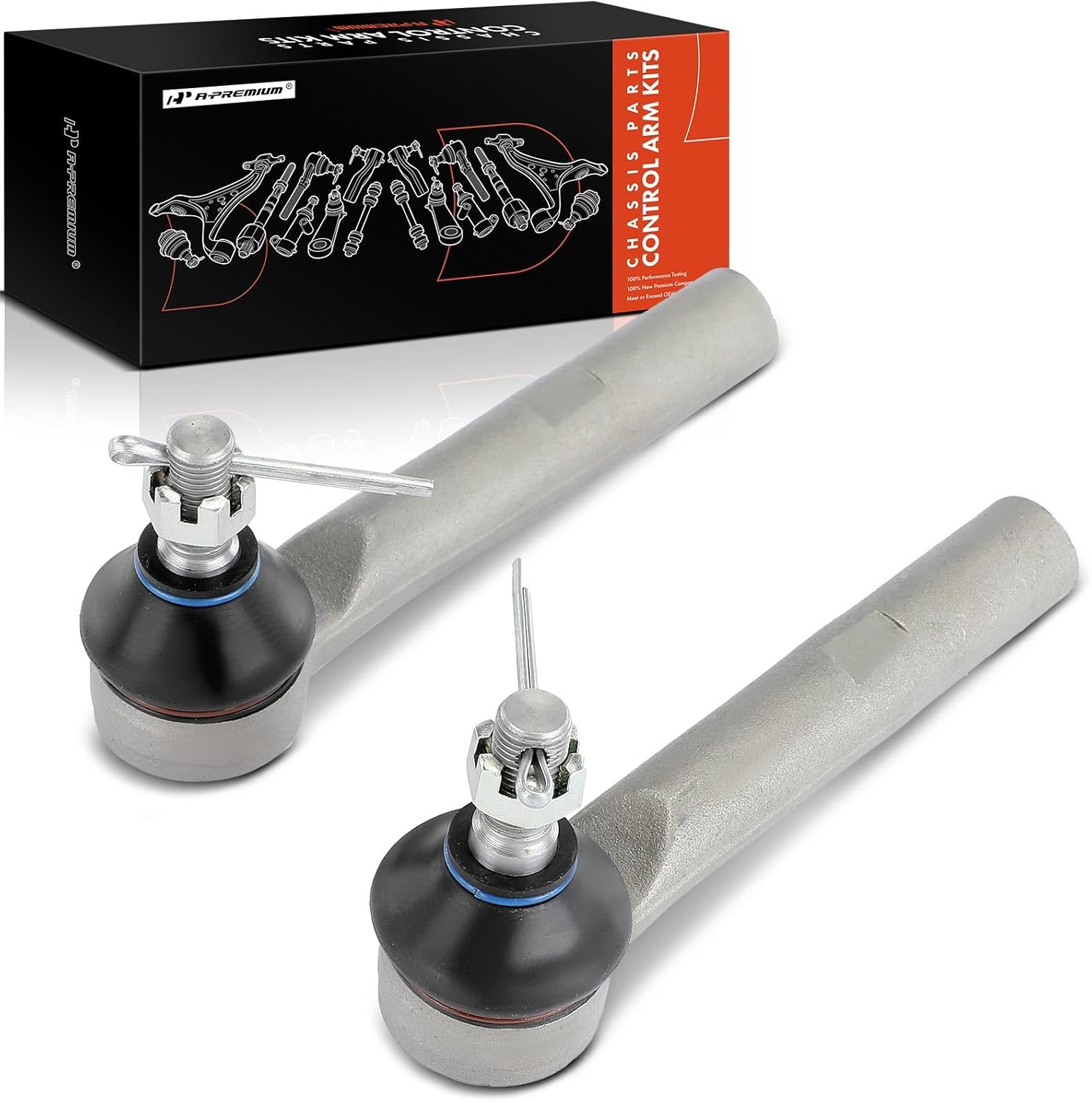 A-Premium 2 x Front Outer Tie Rod Ends, Compatible with Acura RDX 2007-2018