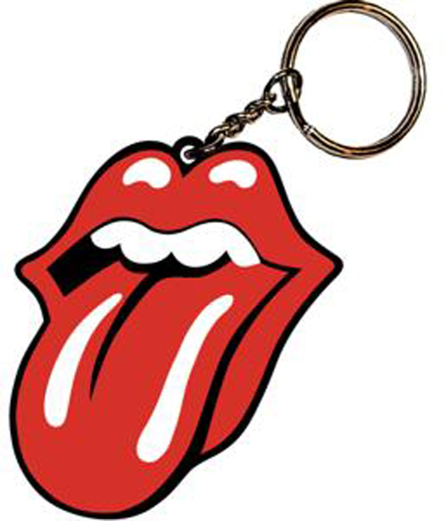 C&D Visionary Red Licenses Products Rolling Stones Tongue 3D Rubber Keychain