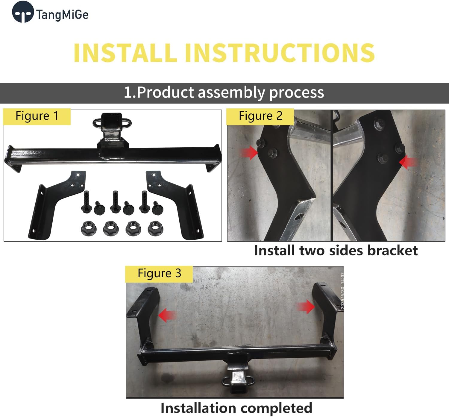 TangMiGe Class 3 Trailer Hitch, 2-Inch Receiver, Compatible with Subaru Crosstrek 2018 2019 2020 2021 2022 2023 2024