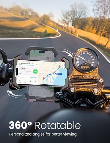 Miniatura 7 de Pnitri Soporte para teléfono de bicicleta mejorado 2025  Instalación rápida 1S, soporte para teléfono de motocicleta, soporte de teléfono de