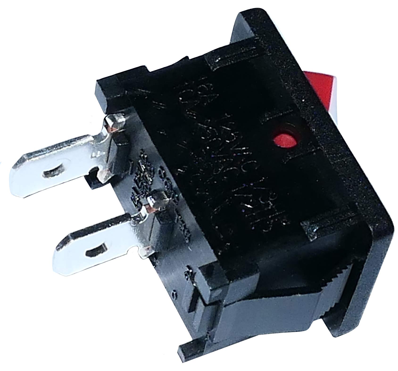 Interrupteur Bouton-poussoir SPST ON-OFF 10A/250V 16A/12V - Noir, Pour Panneau 19.4x13mm - AERZETIX - 11