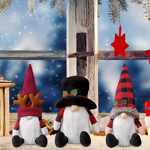 Miniatura 6 de FRAKYEN Gnomos de peluche de Navidad, decoraciones de gnomos para el hogar, cumpleaños, gnomos, regalos de peluche, gnomos de Navidad, muñeco de