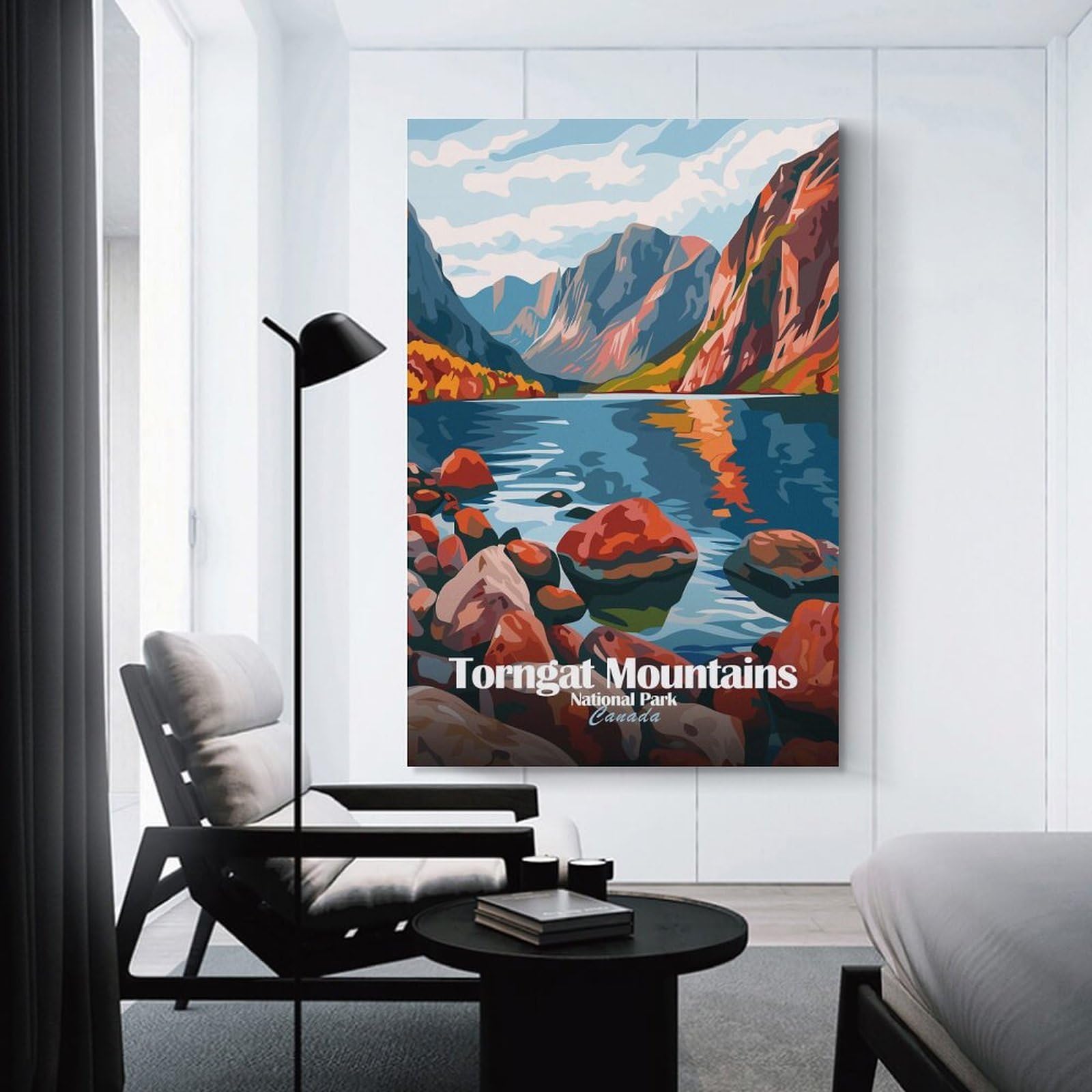 Junmoney Torngat Mountains National Park Canada Canvas Wall Picture 20x30inch(50x75cm), for Living Room, Bedroom Or Apartment Walls, Modern Wall Decor for Cosy Interiors