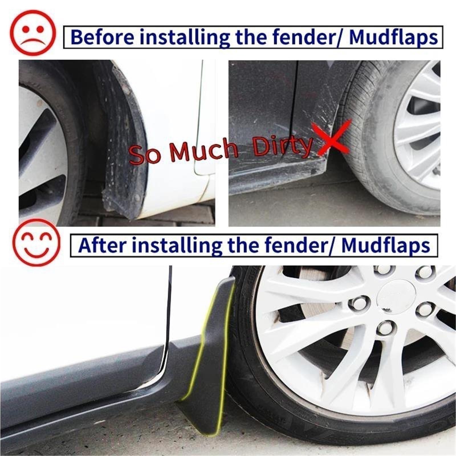 Guardabarros para Infiniti FX35 2004-2008 2005 2006 2007 4 Piezas Piezas automotrices