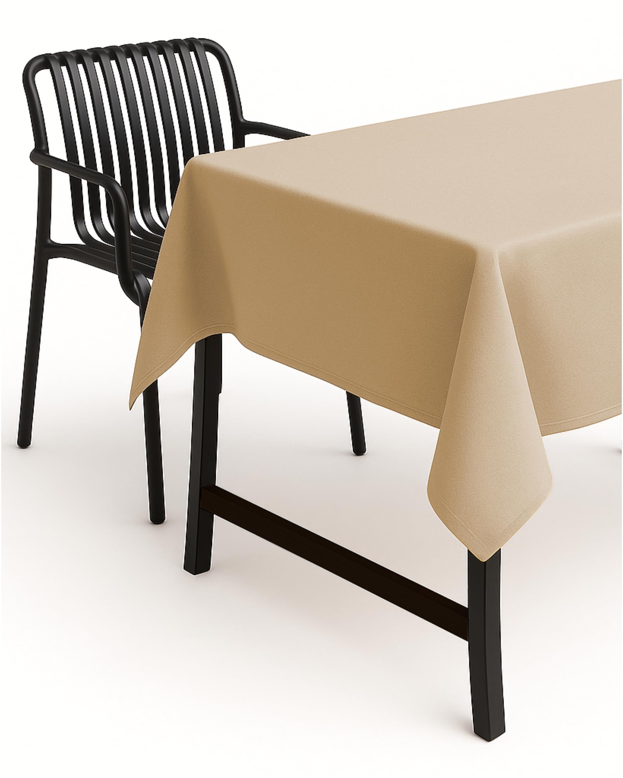 Texpot Sand Textildepot24 Garden Tablecloth, Linen Look, Lotus Effect, Stain-Resistant, Iron-Resistant, 110 X 110 Cm,