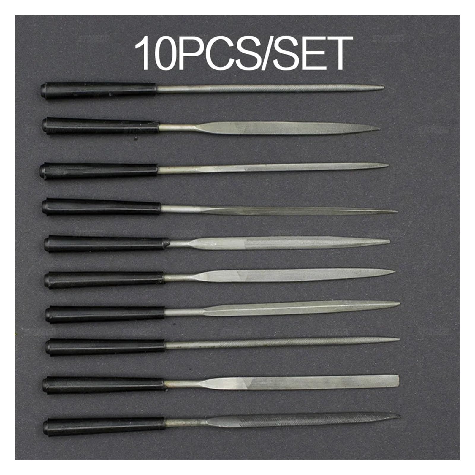 Juego de limas de aguja de diamante, 5 piezas/10 unidades de 3 x 140 mm (10 unidades)