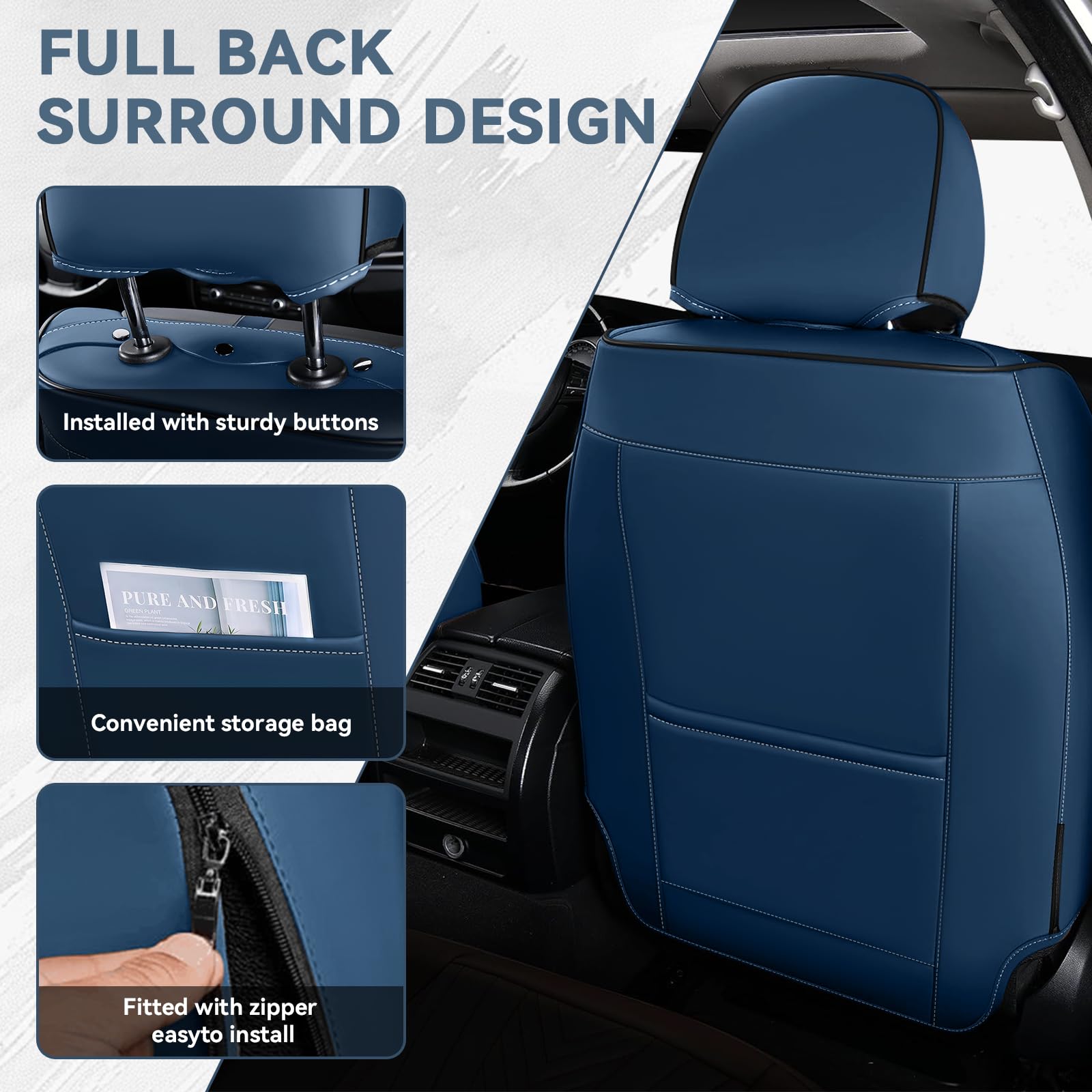 Leather Seat Covers For Nissan Sentra 2007-2025,5-Seat Luxury Car