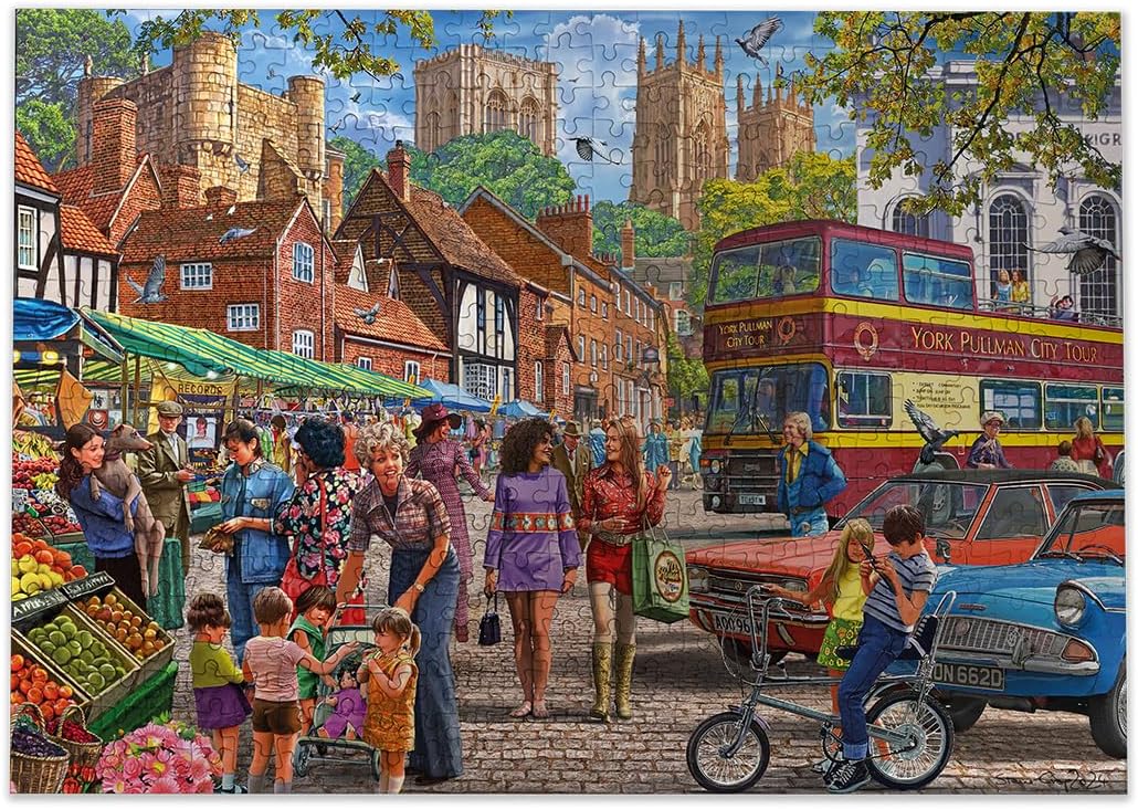 Gibsons York Market 250XL Piece Jigsaw Puzzle | Beautiful Colourful Jigsaw Puzzle Extra Large Piece Sustainable Puzzle for Adults | Premium 100% Recycled Board Great Gift for Adults Gibsons Games