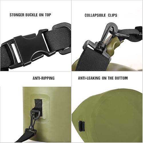 Miniatura 4 de Unigear - Bolsa impermeable, bolsa flotante y ligera para kayak, canotaje, pesca, natación y campamento, con funda impermeable para teléfono,