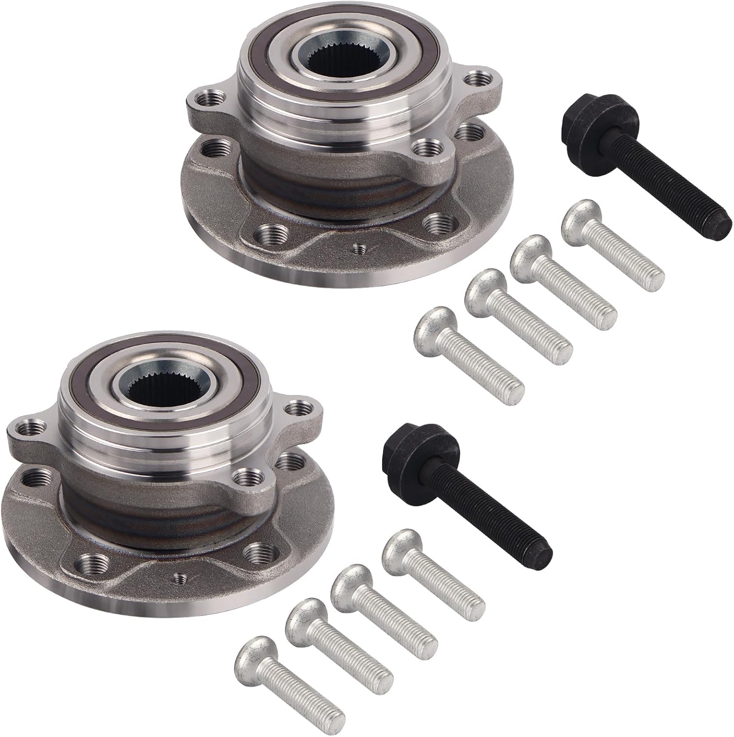 PAROD 513253 2-Pack Front Wheel Bearing Hub Assembly for Audi A3 Q3 TT Quattro & VW Beetle Golf Jetta Passat Tiguan w/ABS