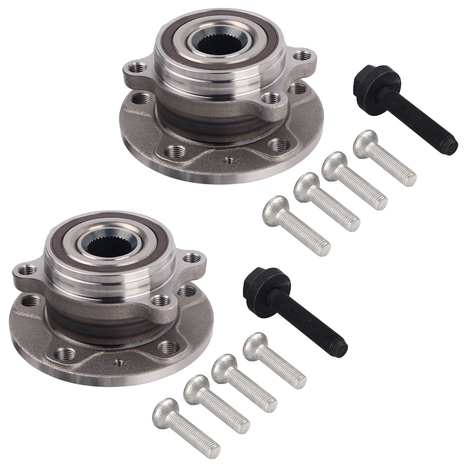 PAROD 513253 2PCS Front Wheel Bearing Hub Assembly Fit for Audi A3 Quattro Q3 TT 12-18 VW Beetle 09-17 CC 07-16 Eos 10-14 Golf 12-13 Golf R 10-14 GTI 05-18 Jetta Passat 08 R32 Rabbit Tiguan w/ABS