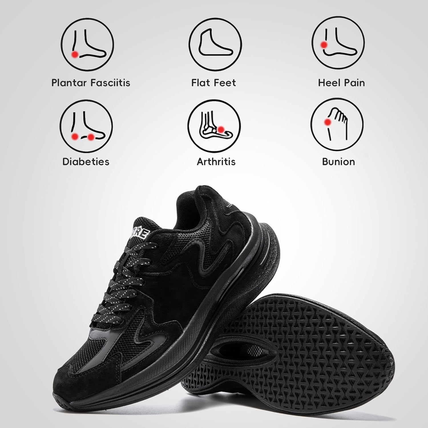 Wide Width Orthopedic Walking Shoes for Women Slip on Trainers Women's Comfortable Casual Ladies Athletic Sneakers - Image 3