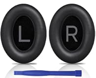 Earpads Replacement for Bose QuietComfort 45 &lpar;QC45&rpar;&sol;QuietComfort SE &lpar;QC SE&rpar;&sol;Quiet Comfort Wireless Over-Ear Headphones&comma; Ear Pads Cushions with Softer Protein Leather - Black