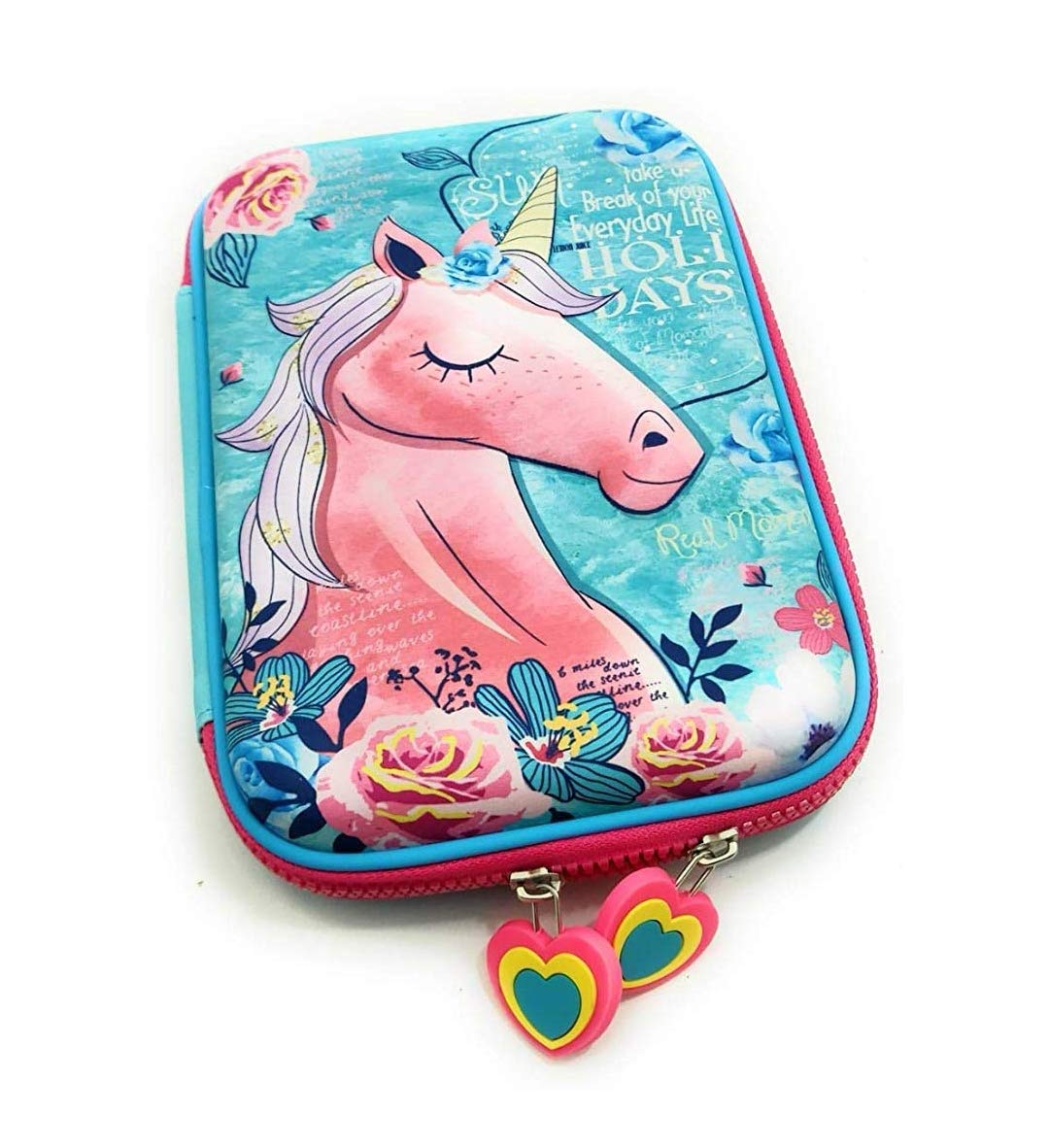 NSR Group Unicorn Hardtop EVA Pencil Pouch Case with Compartments Stationery Box for Kids (Large Capacity, Multicolour) (B0B56ZTPW6) Amazon Price History, Amazon Price Tracker