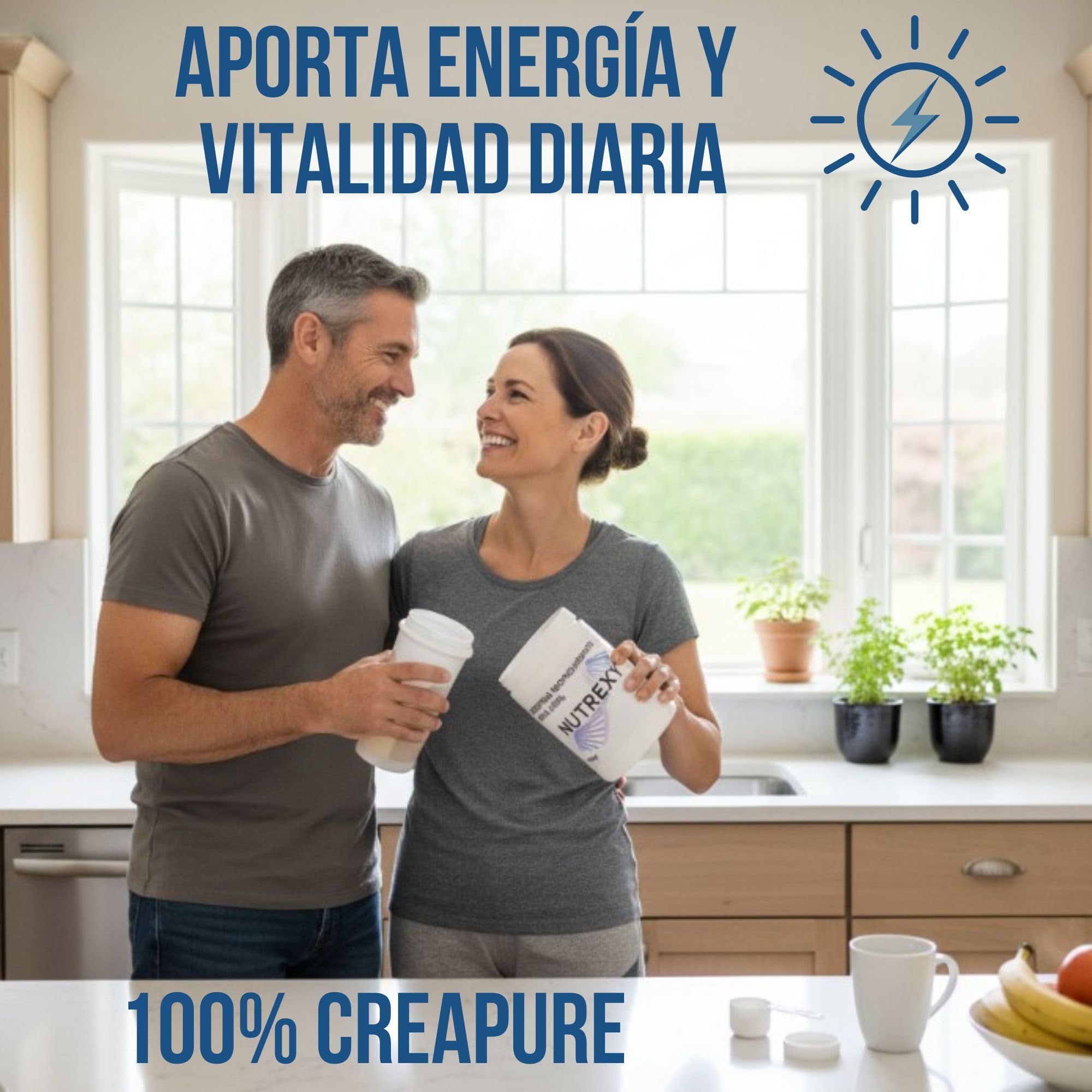 Creatina Monohidrato Creapure 100% – 600g (500g + 100g) – Alta Pureza – Sin Sabor – Nutrexy