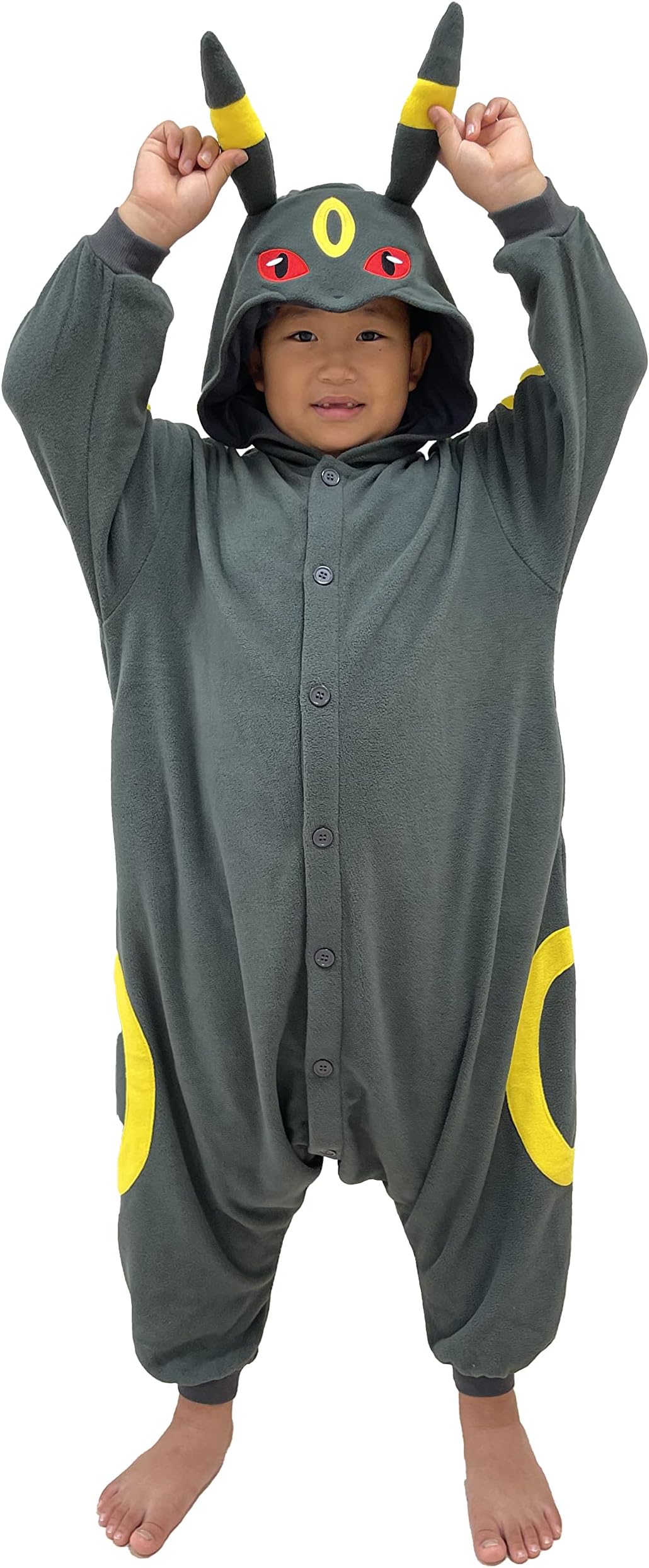 SAZAC Kigurumi - Pokemon - Umbreon - Onesie Jumpsuit Halloween Costume -Kids Size (5-9 Year Old)