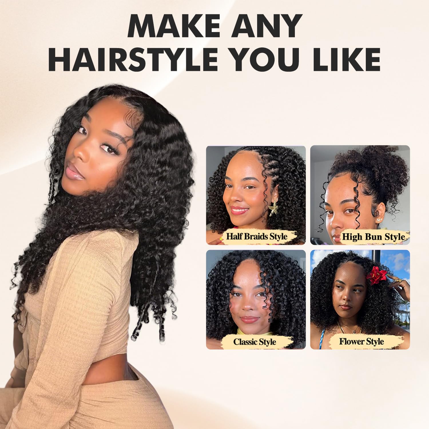 Human Hair Bundles Extensions Extensiones de cabello humano Burmese Curly Bundles Human Hair Water Wave with Spiral Curly End Weave Unprocessed Brazilian Virgin Hair Natural Black 12 14 16 Inches 210g